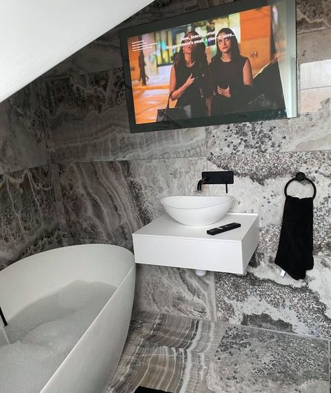 Bathroom mirror tv
